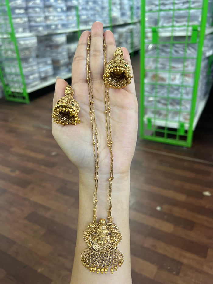 Premium Necklace with Jhumka